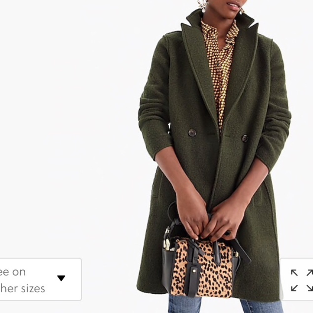 J.Crew Daphne Wool Coat in Green
